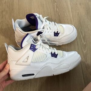 Metallic purple air jordan 4 retro